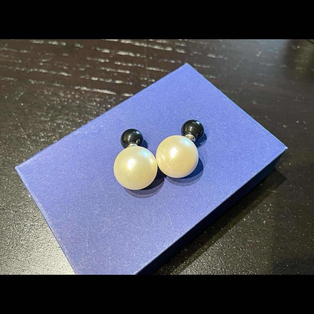 Front & Back Pearl Shaped Earrings